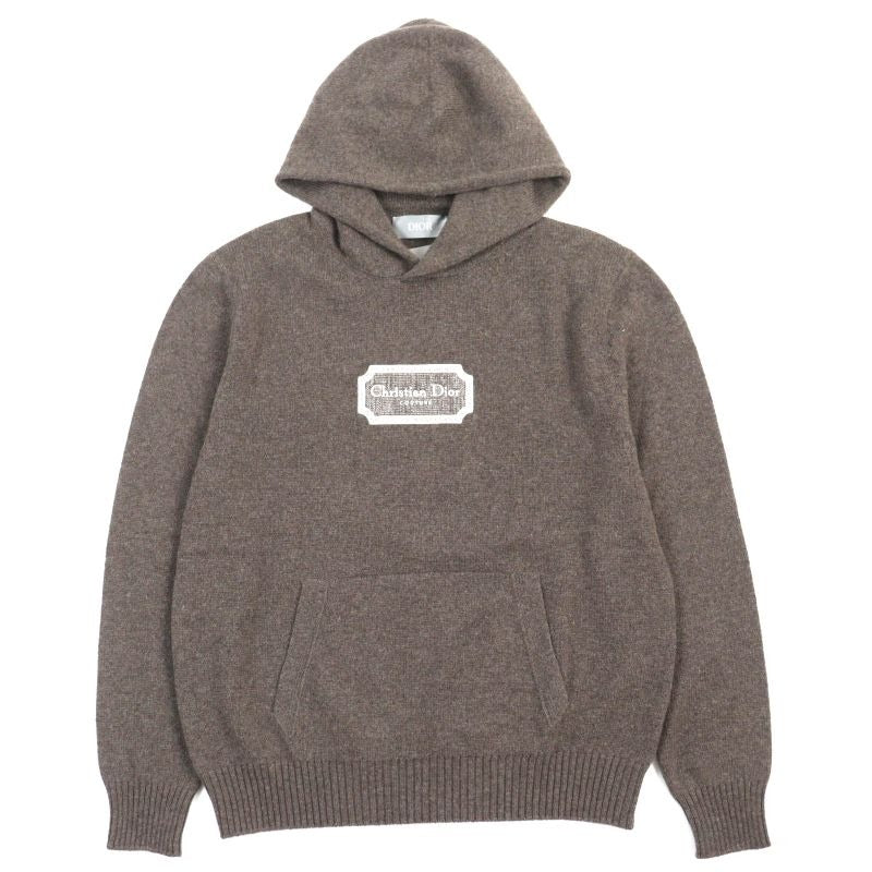 Dior Homme 313 M658 At474 100% Cashmere Pullover Hoodie Knit Brown