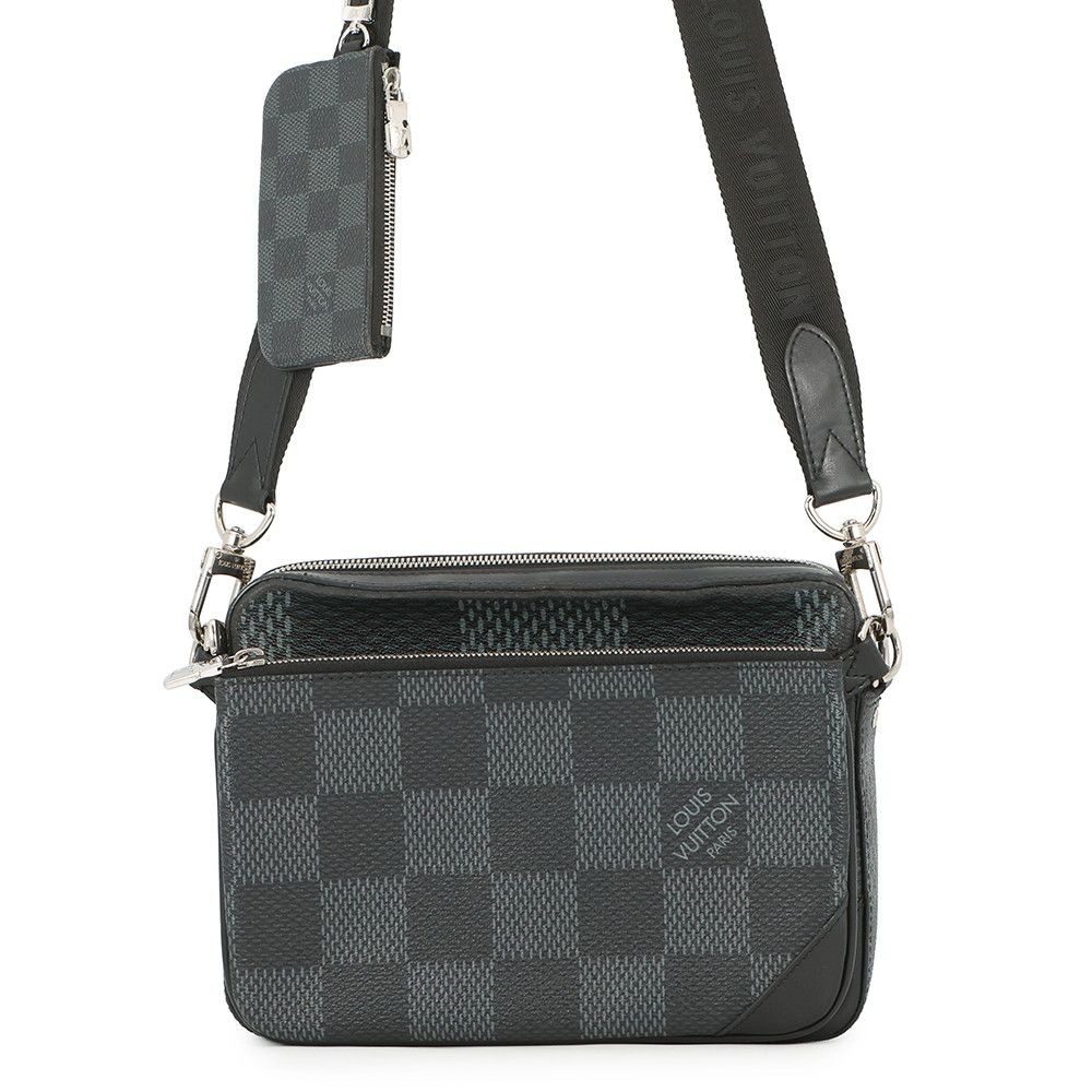 Louis Vuitton Shoulder Bag Damier Graphite Trio Black