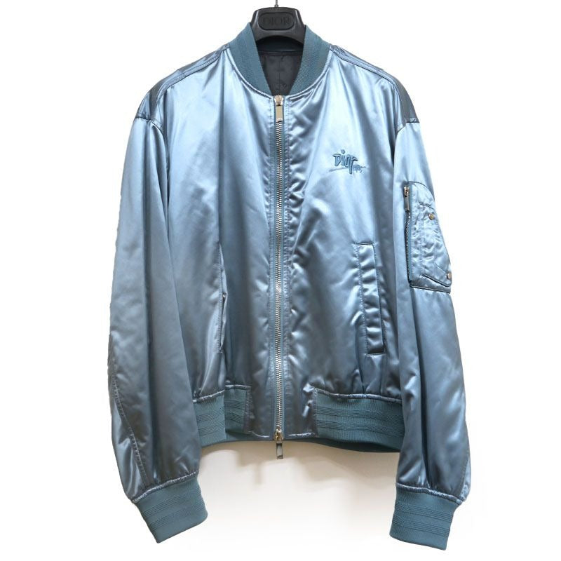 Dior Stuss Y Bomber Jacket Size 48 Blue