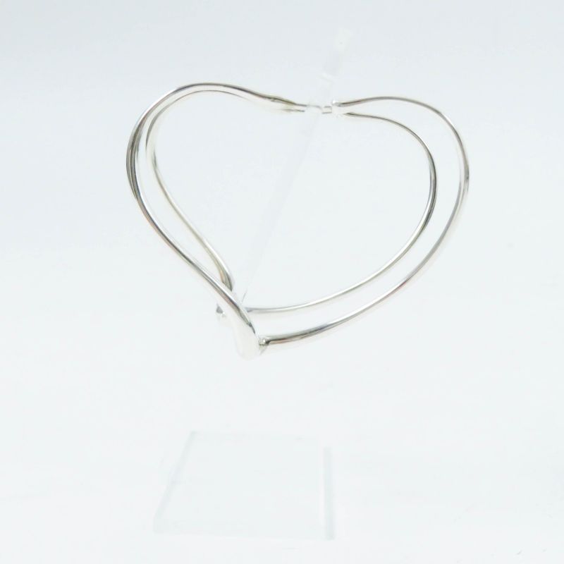 Tiffany & Co Open Heart Medium Binaural Hoop Earrings Ag925