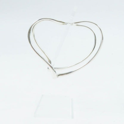 Tiffany & Co Open Heart Medium Binaural Hoop Earrings Ag925