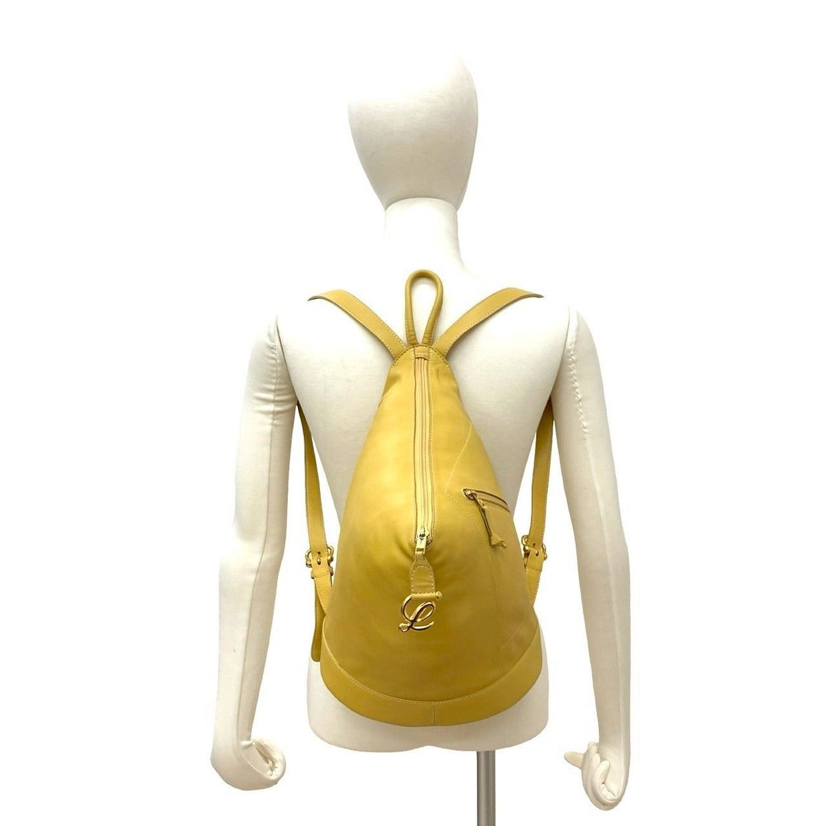 Loewe Vintage Anagram Log Leather Backpack — view 2