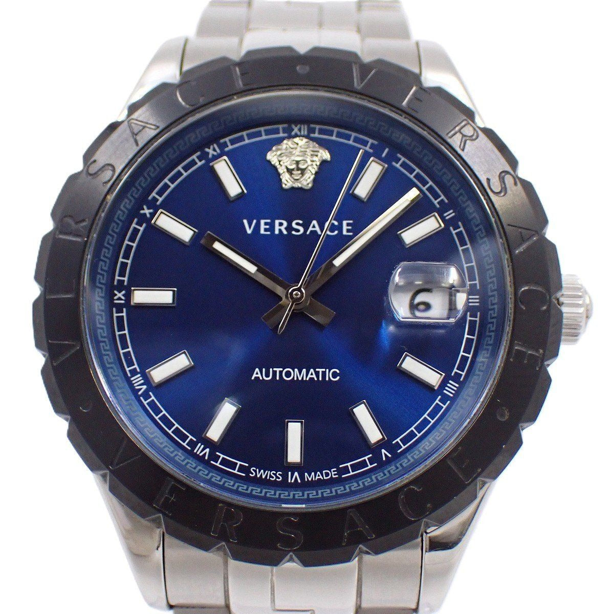 Versace Helenium Automatic Watch Blue Dial SS Strap Vezi