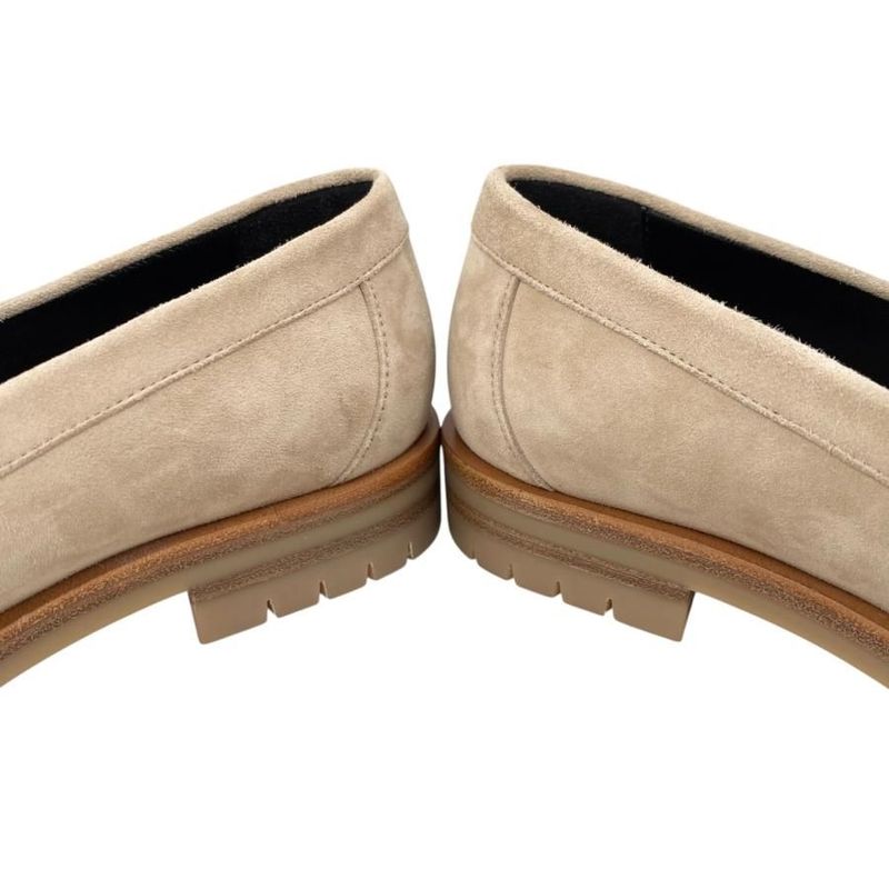 Hermes Loafer Moccasin Foble H222054z D1360 36 Size Chevre Velours Beige Camel