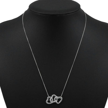 Tiffany & Co Triple Heart 925 Silver Ladies 4.6g Necklace