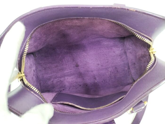 Saint Laurent 2WAY Handbag Baby Cabas Su Leather Purple 472466
