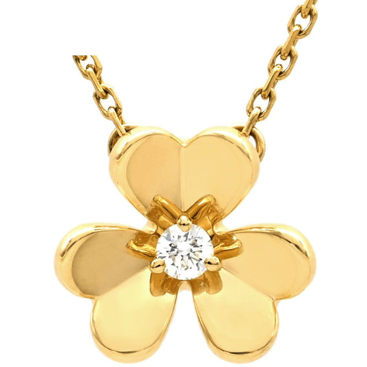Van Cleef & Arpels Necklace Frivole Pendant Mini Yellow Gold Diamond