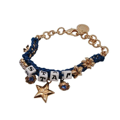 Dolce & Gabbana I Am the Star Bracelet Charm Gold Blue