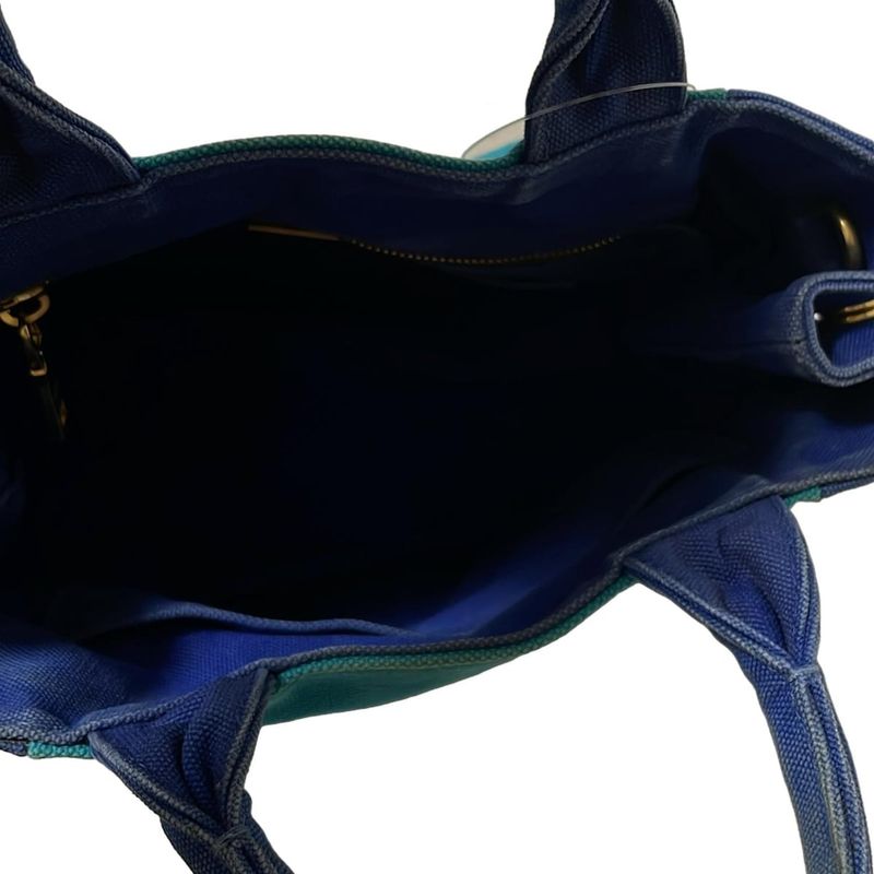 Prada Tote Bag Canapa Bn2439 Blue×green×black