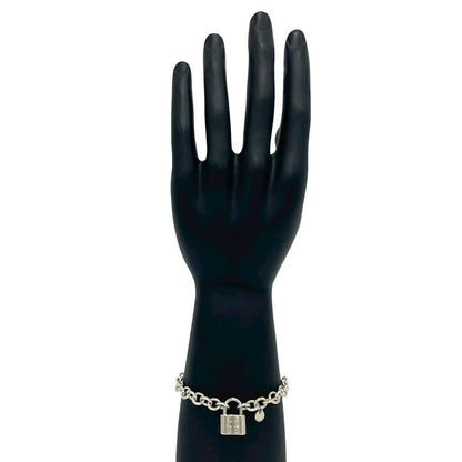 Tiffany & Co Cadena Lock Bracelet Log 925 Chain Bangle Silver — view 2