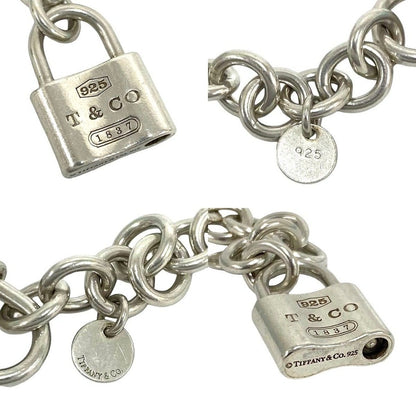 Tiffany & Co Cadena Lock Bracelet Log 925 Chain Bangle Silver — view 3