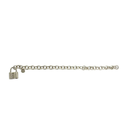 Tiffany & Co Cadena Lock Bracelet Log 925 Chain Bangle Silver — view 6