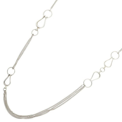 Hermes Horsebit Silver Necklace