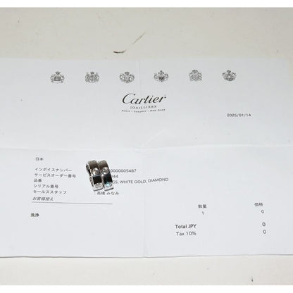 Cartier Earrings 18K White Gold Diamond 6 P Love — view 3