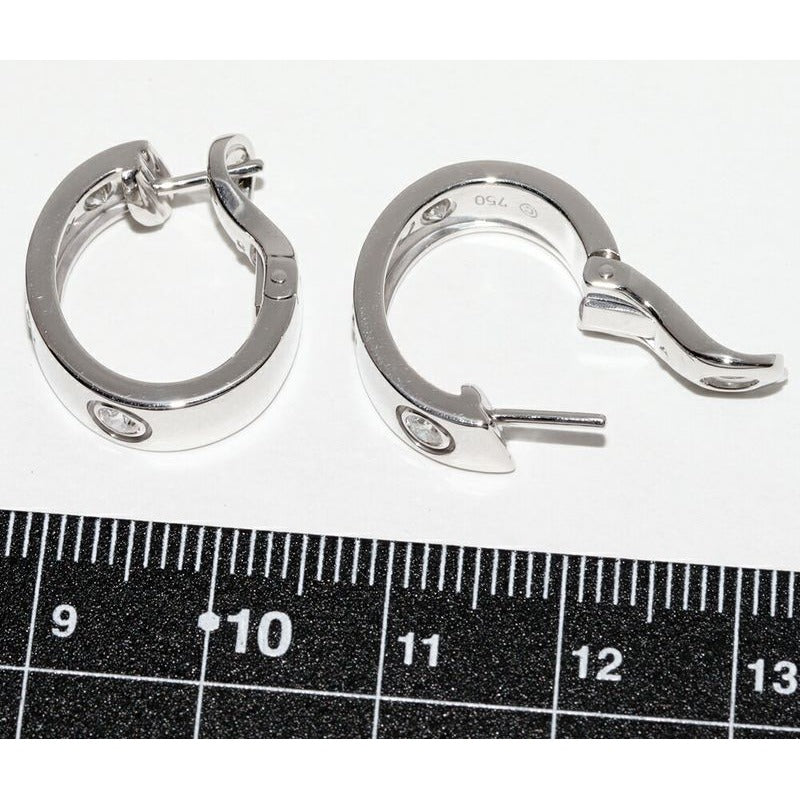 Cartier Earrings 18K White Gold Diamond 6 P Love — view 4