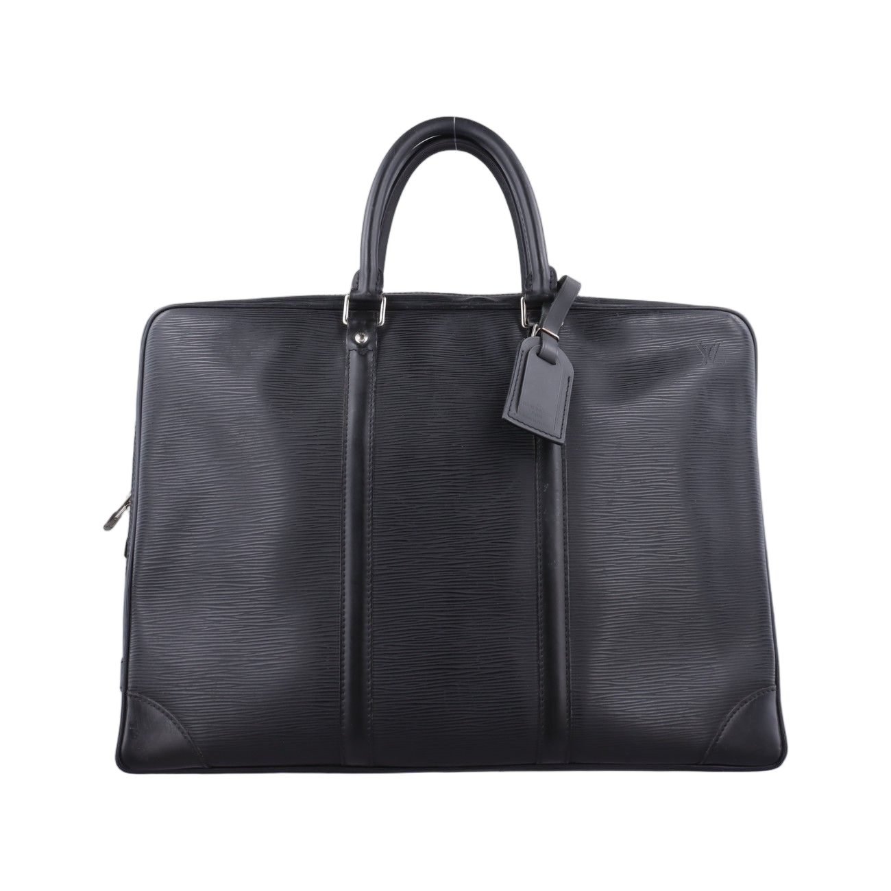 Louis Vuitton Porto Document Voyage Black Epi Handbag