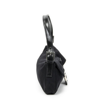 Fendi Mamma Baguette Black Jersey Nylon Canvas Shoulder Bag Bucket — view 4