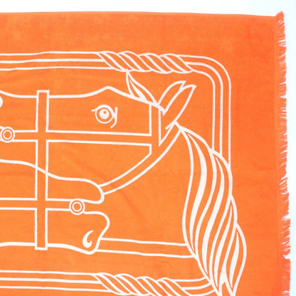 Hermes 25SS Yachting - Tattoo/cadrige PM 100% Cotton Geranium Bath Towel Made