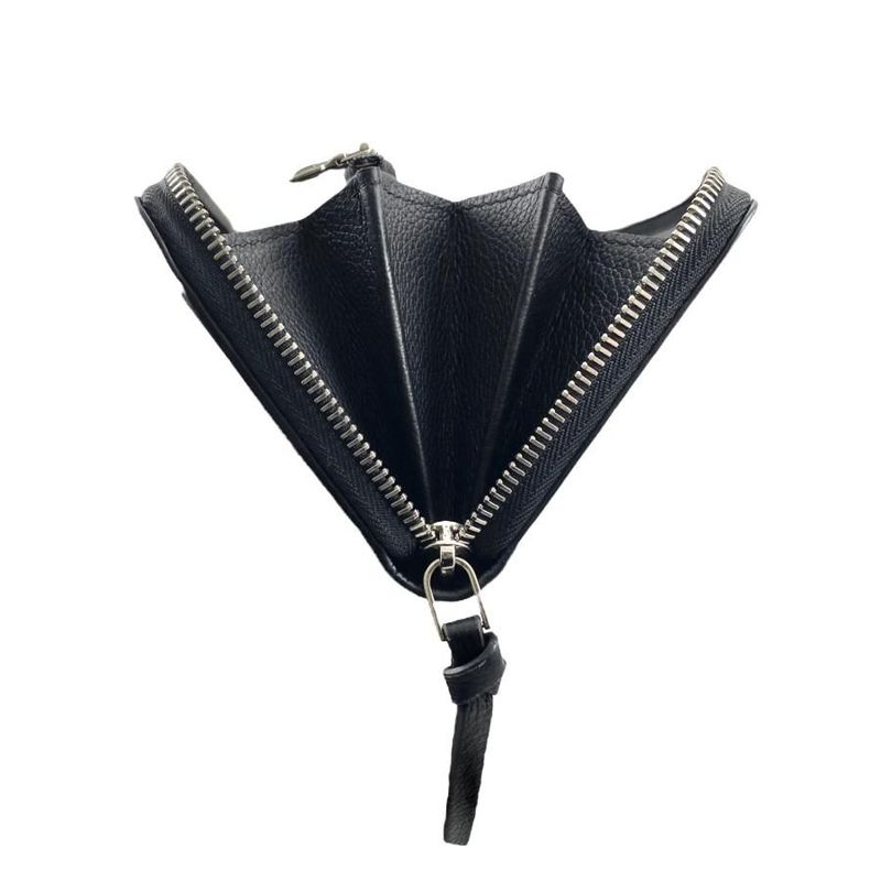 Louis Vuitton M62622 Zippy Lock Me Black Round Zipper Long Wallet Silver