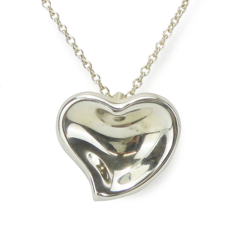 Tiffany & Co Necklace Curved Heart 925 Silver Approx 4.1g Silver Accessories