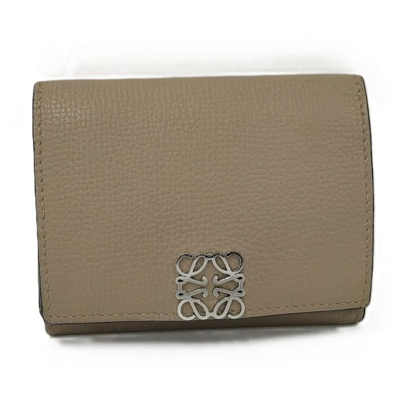 Loewe Trifold Wallet Leather Grey