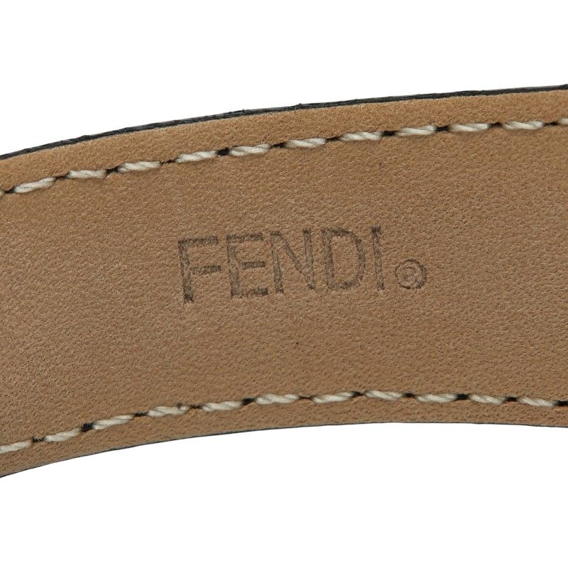 Fendi Classico 7000g Gold Black Stainless Steel Leather Ladies Fendi