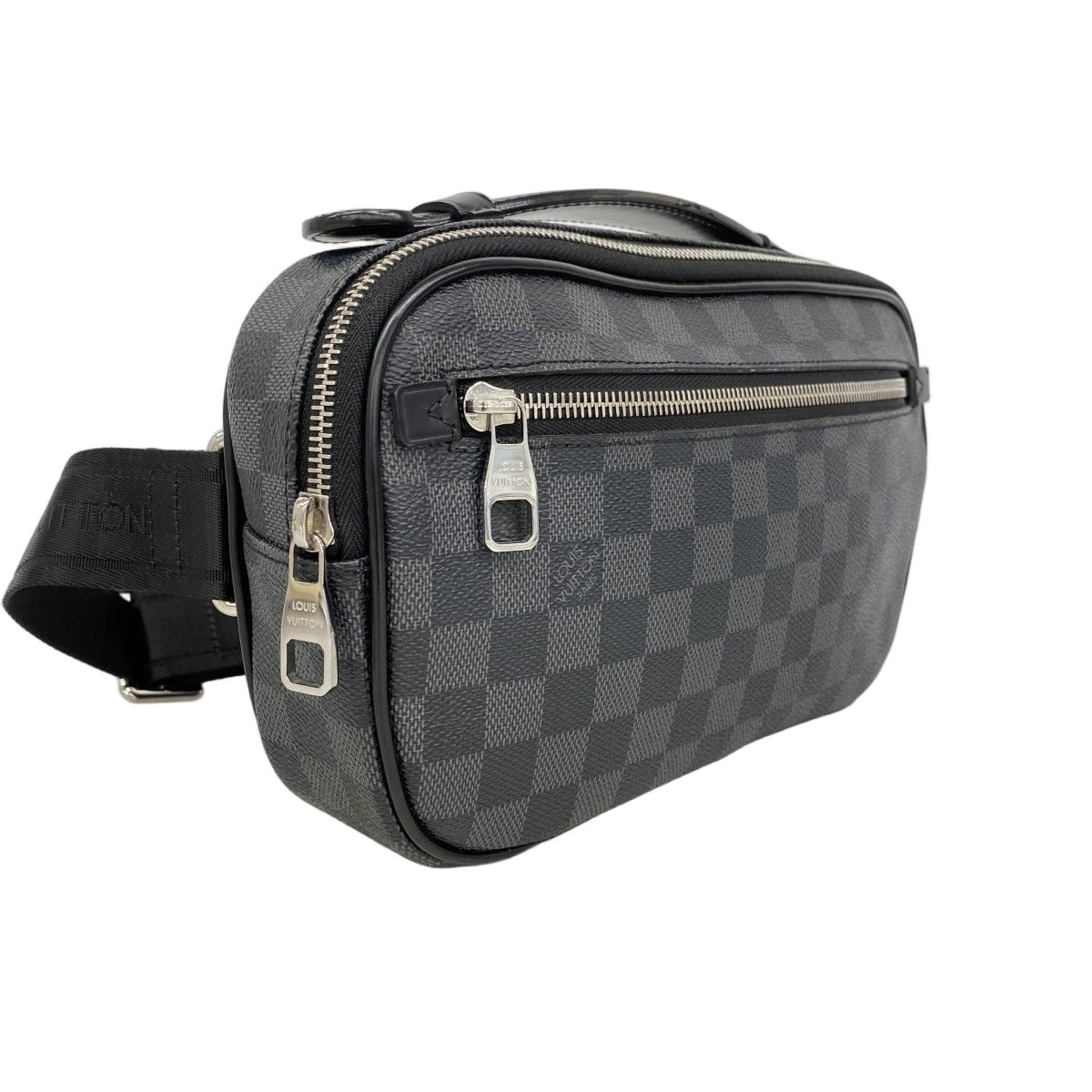 Louis Vuitton Belt Bag Damier Graphite Ambler Black Gray — view 2