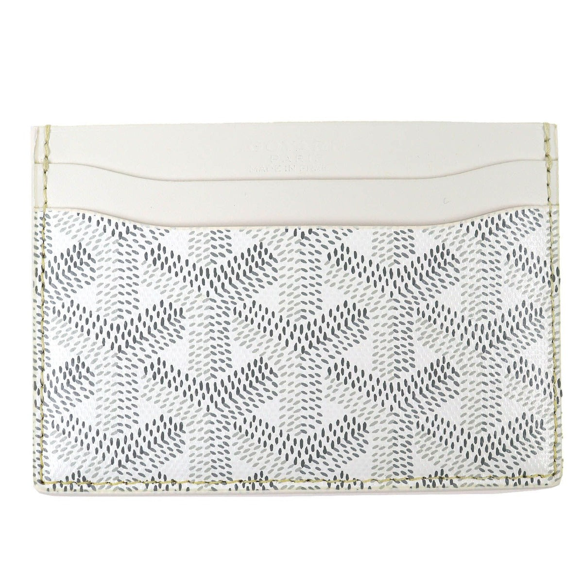 Goyard Saint-sulpice Leather Herringbone Pass Case Commuter Card