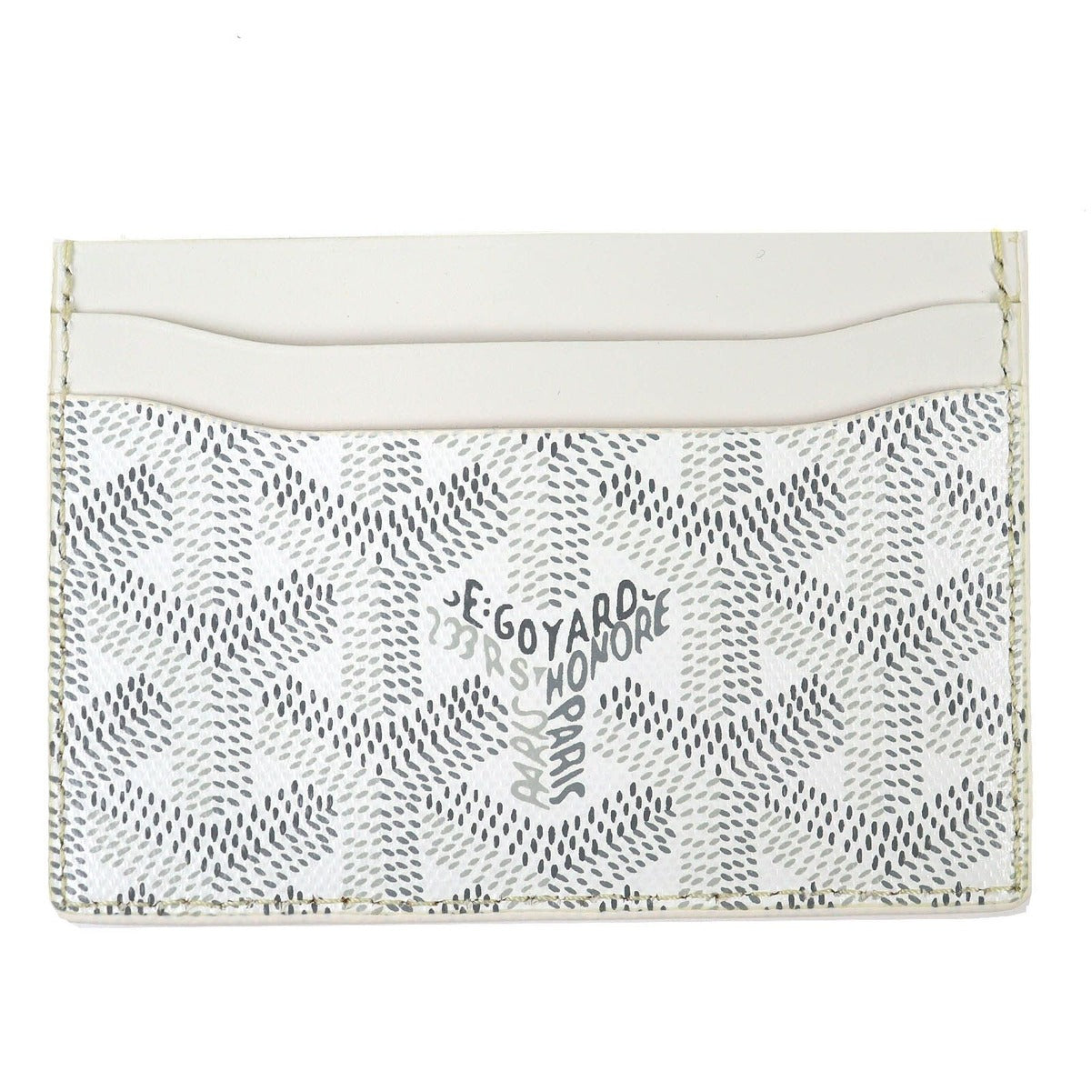 Goyard Saint-sulpice Leather Herringbone Pass Case Commuter Card — view 3