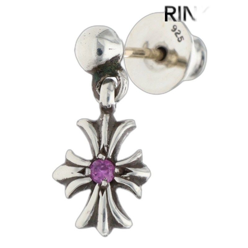 Chrome Hearts Tny CH Pls 1 Sap Tiny Ech Plus Drop 1 Pink Saffiano Silver