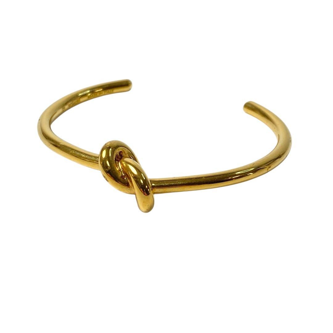 Celine Knot Extra Thin Bracelet Gold Finish Brass