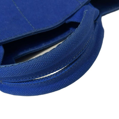 Prada Tote Bag Canapa Blue And Ivory