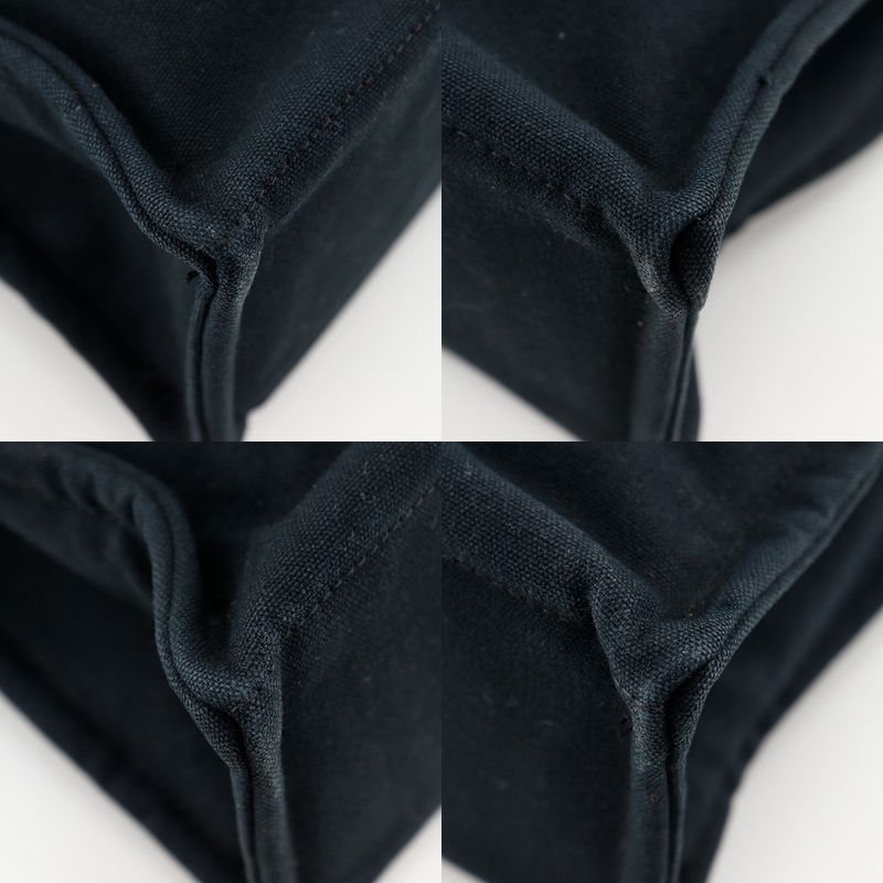 Hermes Fourre Tout MM Tote Bag Cotton Black Unisex Handbag