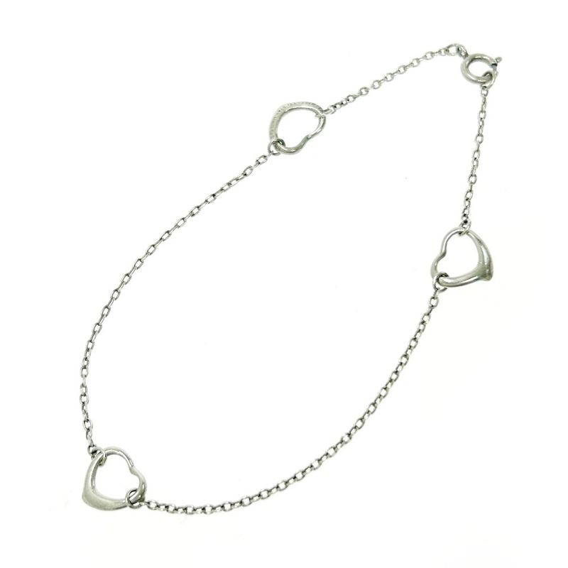 Tiffany & Co Tiffany & Co Silver Elsa Peretti Open Heart 3p Bracelet 1.9g