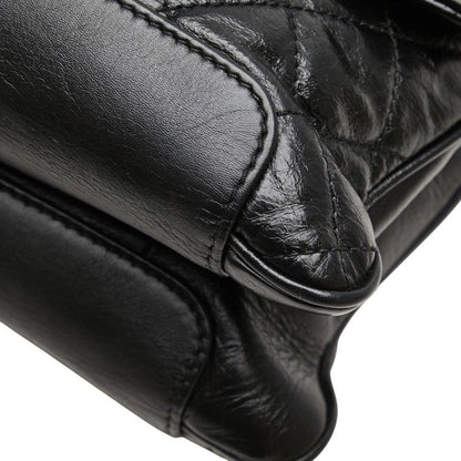 Chanel Coco Mark Matelasse Crossbody Chain Shoulder Bag Black Leather Women