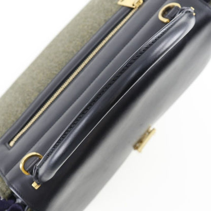 Celine Trapeze Felt And Calf Black/gray Women's Handbag