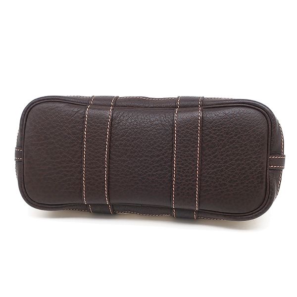 Hermes Tote Bag Garden Party Ttpm Toile Ash Leather Beige and Brown Silver