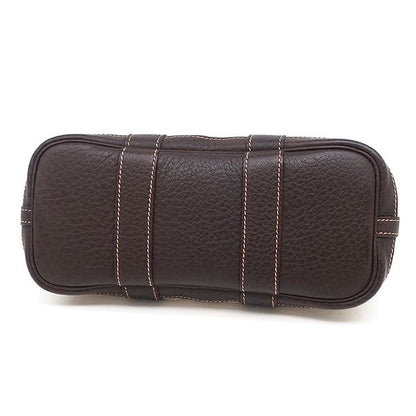 Hermes Tote Bag Garden Party Ttpm Toile Ash Leather Beige and Brown Silver