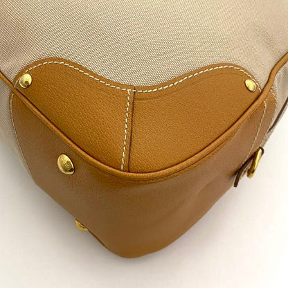 Prada 2way Boston Bag Beige Orange Corda Cuoio