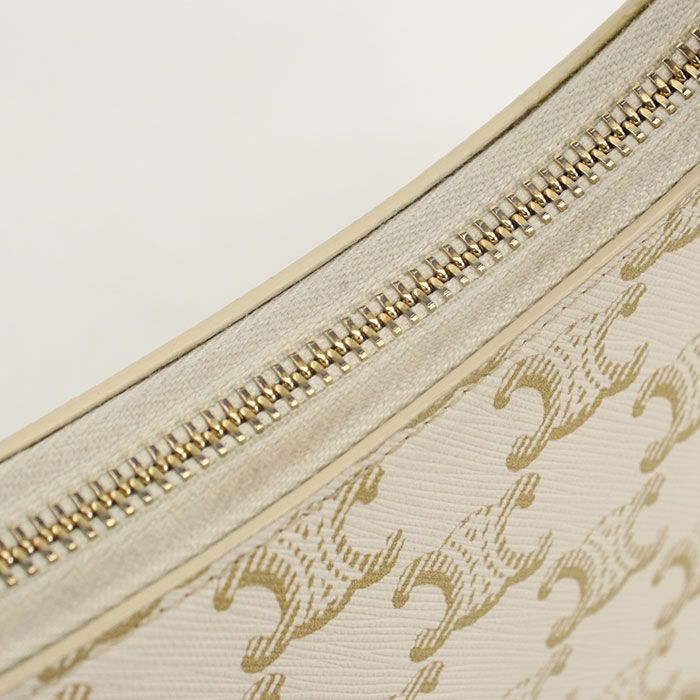 Celine One Shoulder Bag Triomphe Canvas Scuff Deuce