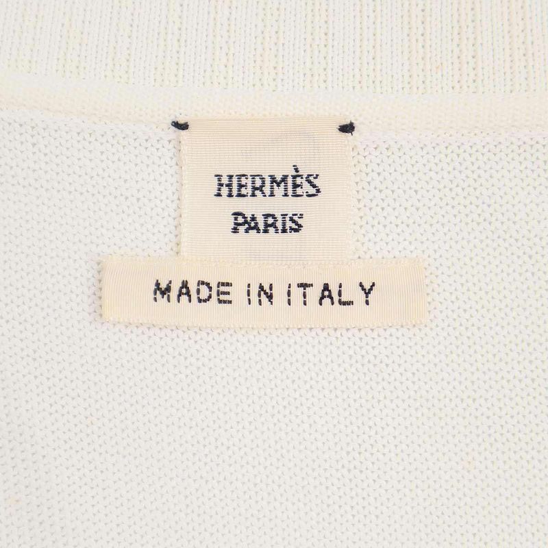 Hermes Henrienet Cles - Yong Long Knit Sweater White 42