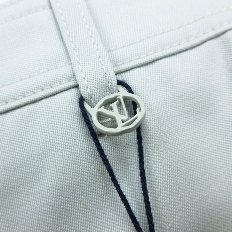 Louis Vuitton Workwear Cuff Wool Pants Rm232 Ey2 Hpp62w Men's XXL Light Blue