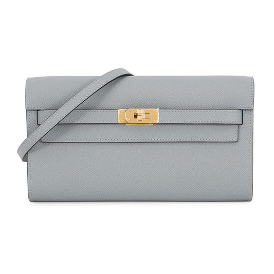 Hermes Kelly Wallet Long to Go Gripantin Gold Epsom Gripantan
