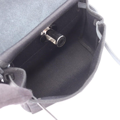 Hermes Shoulder Bag Herbag Zip Mini Black Canvas Leather — view 3