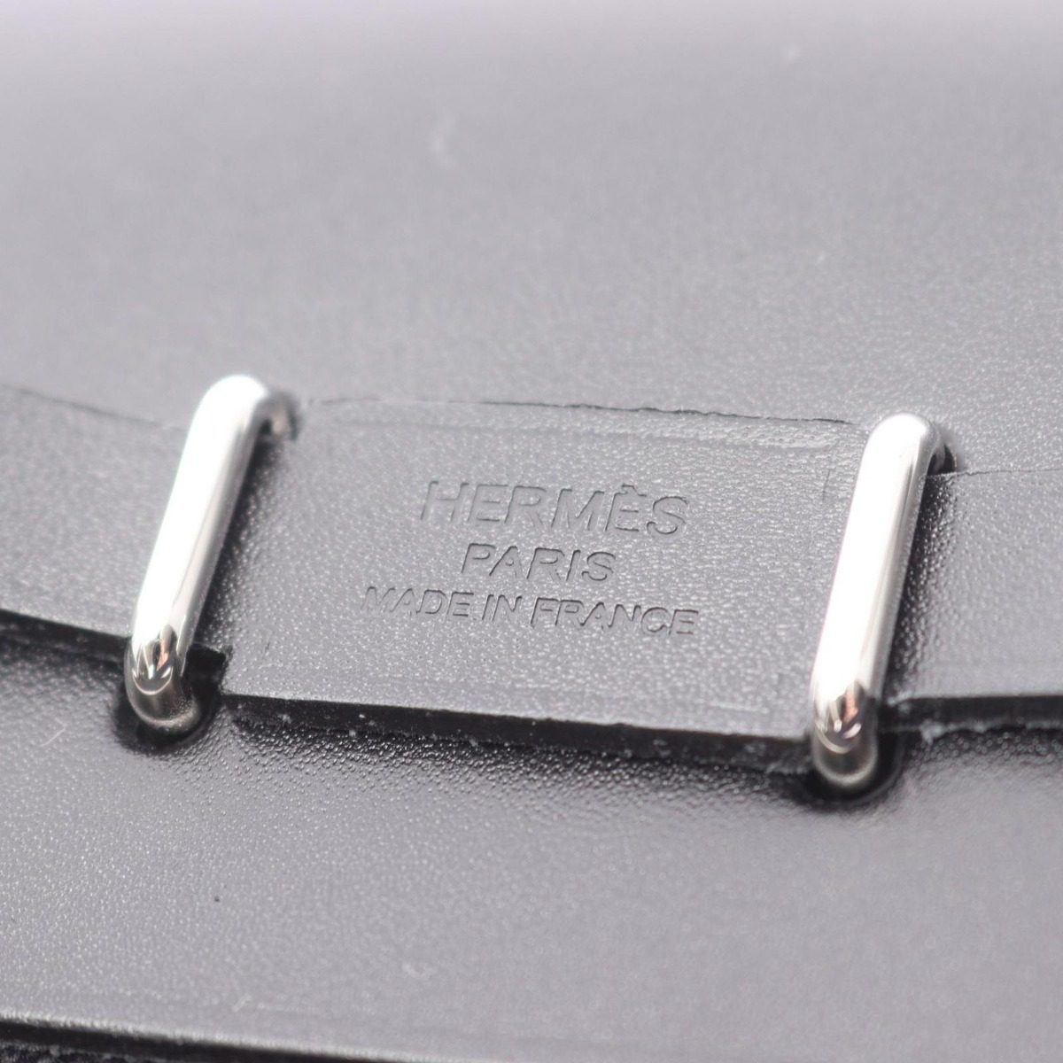 Hermes Shoulder Bag Herbag Zip Mini Black Canvas Leather — view 4