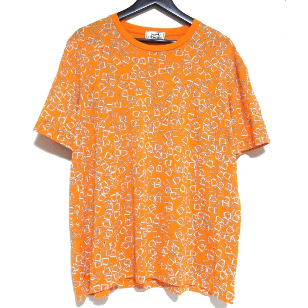 Hermes Etrier Horsebit Pattern All Over Print Short Sleeve T-Shirt XXL