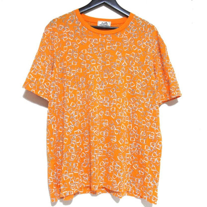 Hermes Etrier Horsebit Pattern All Over Print Short Sleeve T-Shirt XXL