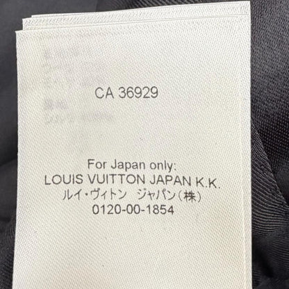Louis Vuitton Wool Mohair Logo Button Double Breasted Tweed Jacket Navy — view 12