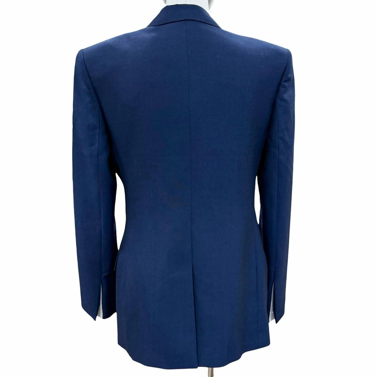Louis Vuitton Wool Mohair Logo Button Double Breasted Tweed Jacket Navy — view 3