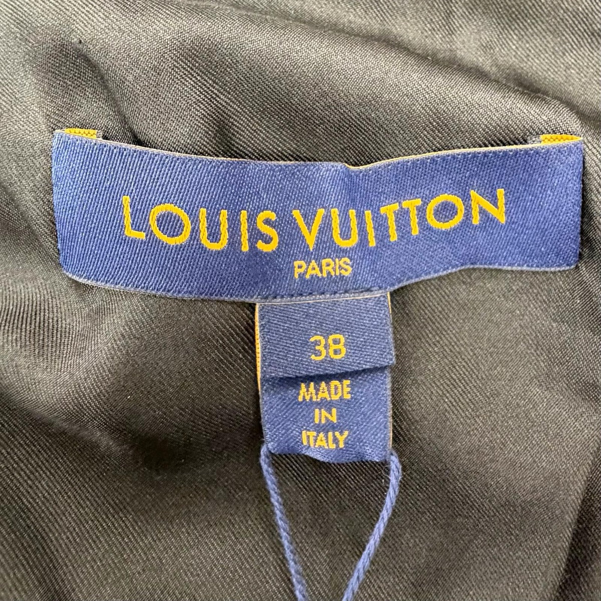 Louis Vuitton Wool Mohair Logo Button Double Breasted Tweed Jacket Navy — view 7